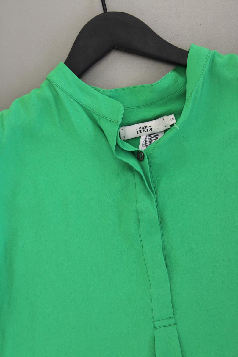 0039 Italy Bluse mit Seide Gr. S neu mit Etikett Ärmellos grün