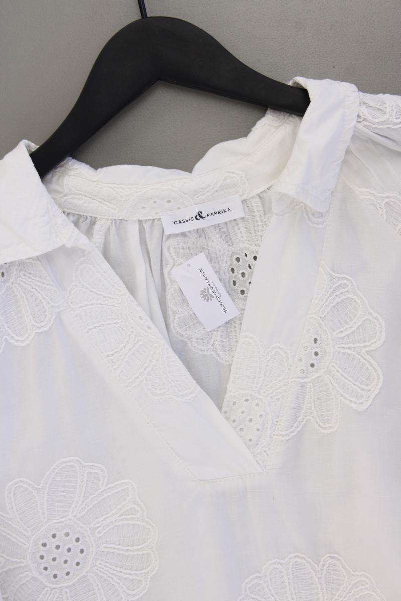 Cassis & Paprika Langarmbluse Gr. 46 weiß