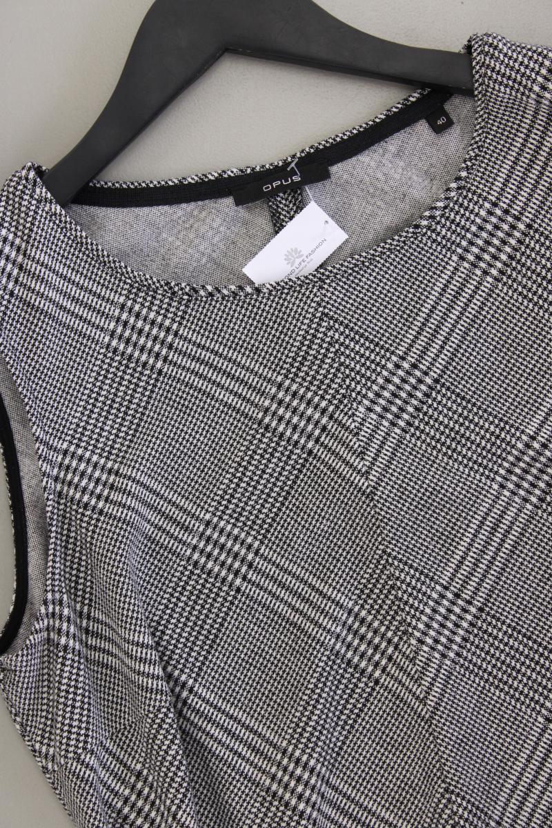 Opus Kleid Modell Wilmod Gr. 40 hahnentritt mit Gürtel Ärmellos grau