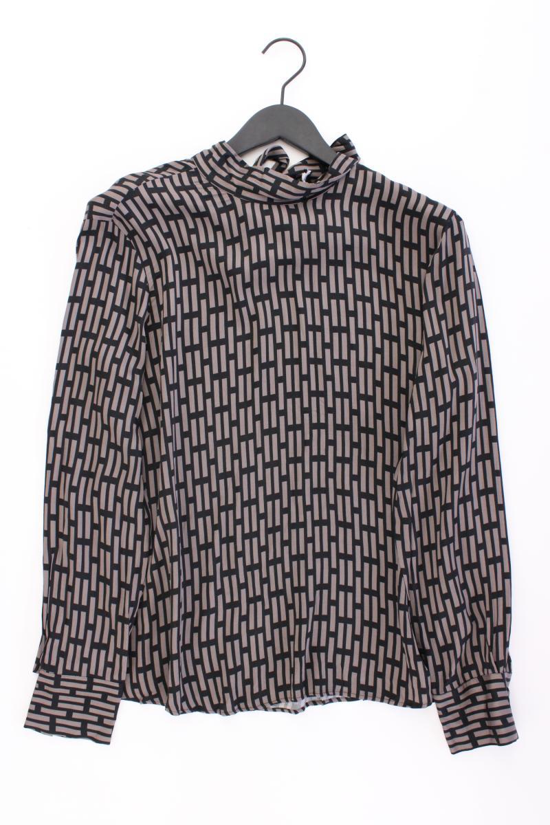 0039 Italy Bluse Modell Dorothe Gr. M geometrisches Muster neu mit Etikett braun