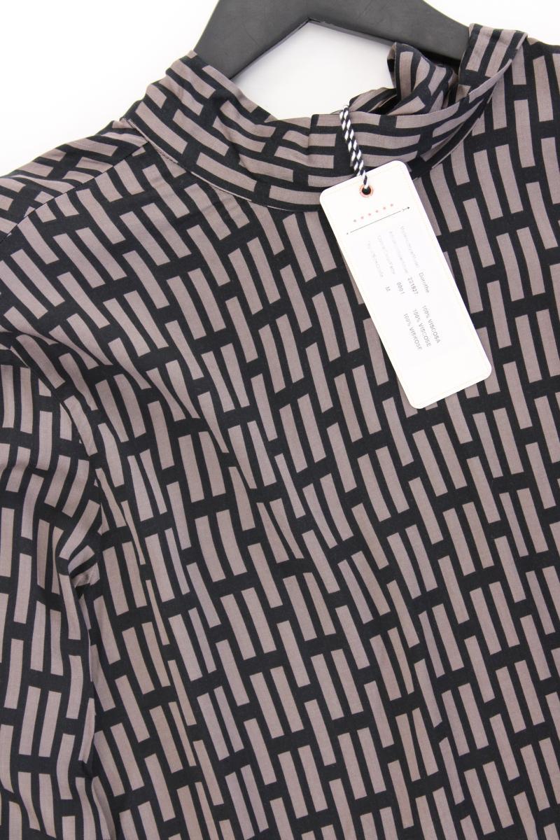 0039 Italy Bluse Modell Dorothe Gr. M geometrisches Muster neu mit Etikett braun