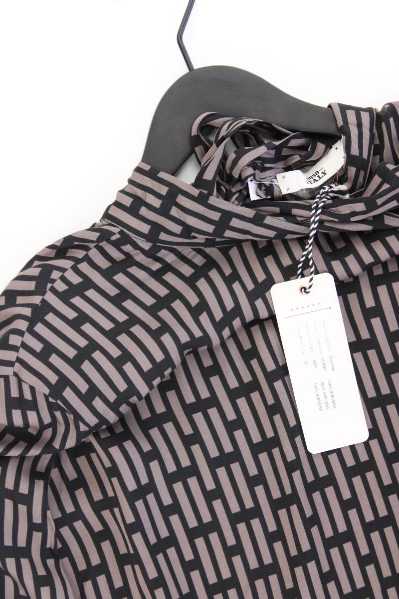 0039 Italy Bluse Modell Dorothe Gr. M geometrisches Muster neu mit Etikett braun