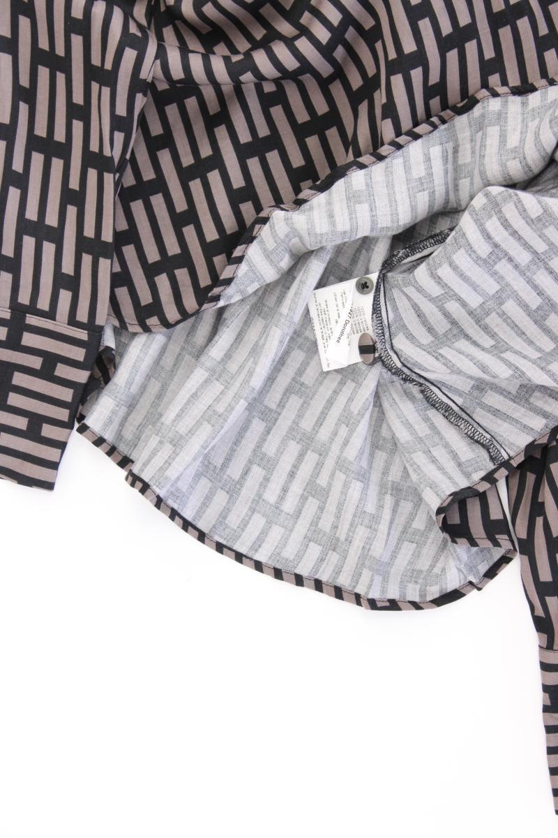 0039 Italy Bluse Modell Dorothe Gr. M geometrisches Muster neu mit Etikett braun