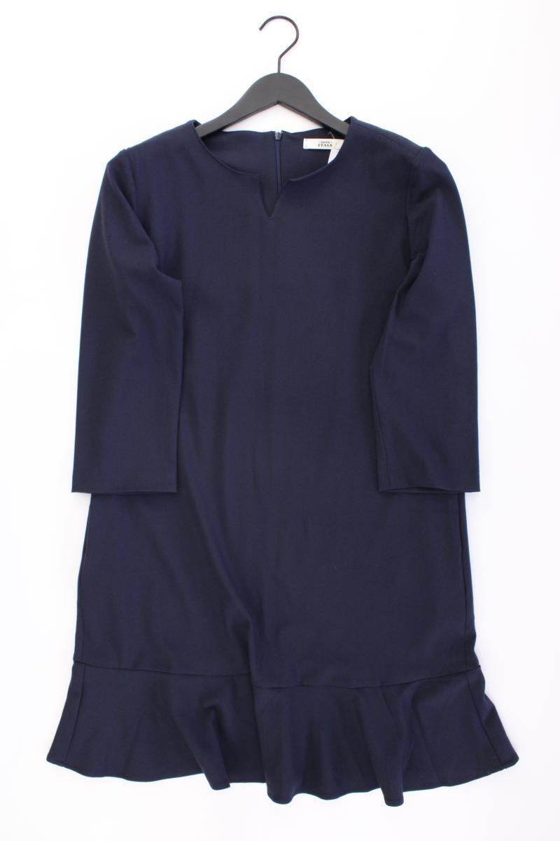 0039 Italy Etuikleid Gr. L 3/4 Ärmel blau aus Polyester