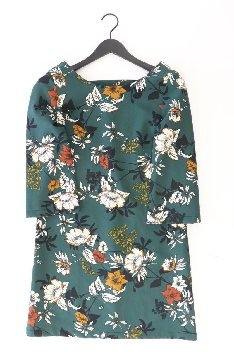 KIOMI Midikleid Gr. 36 mit Blumenmuster 3/4 Ärmel grün aus Polyester
