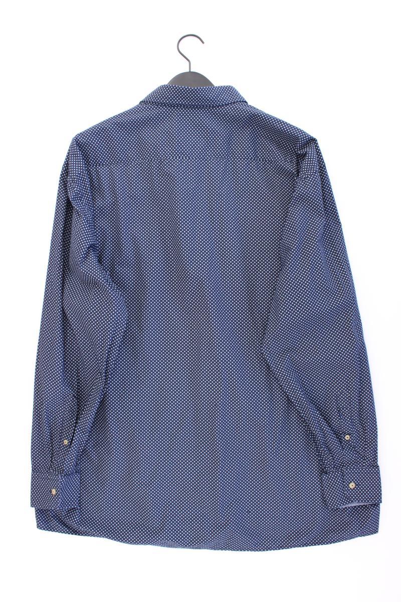 Casa Moda Langarmhemd für Herren Gr. Hemdgröße 47/48 blau aus Baumwolle