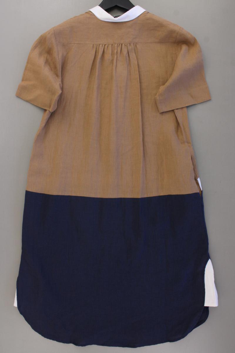 Leinenkleid Gr. S Kurzarm mehrfarbig
