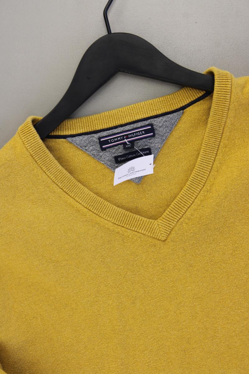 Tommy Hilfiger Feinstrickpullover für Herren Gr. XXL gelb aus Baumwolle