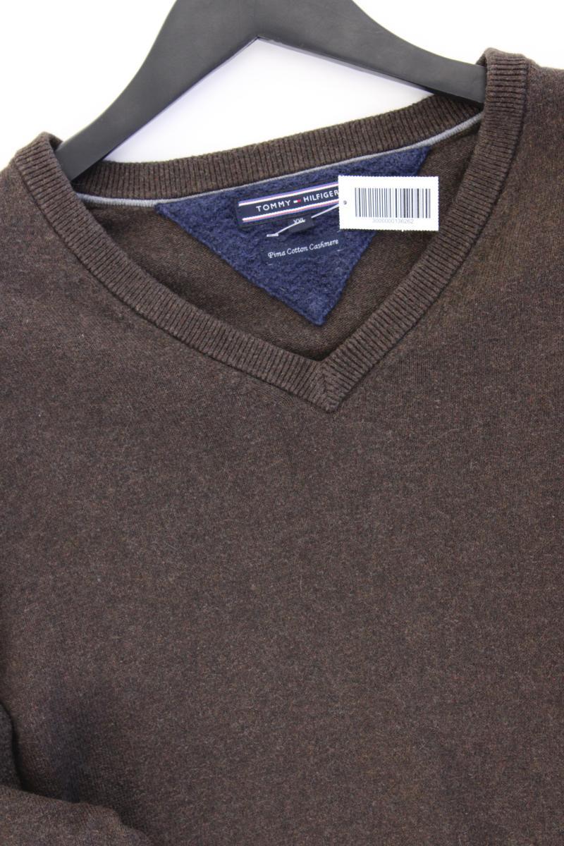 Tommy Hilfiger Feinstrickpullover für Herren Gr. XXL braun aus Baumwolle