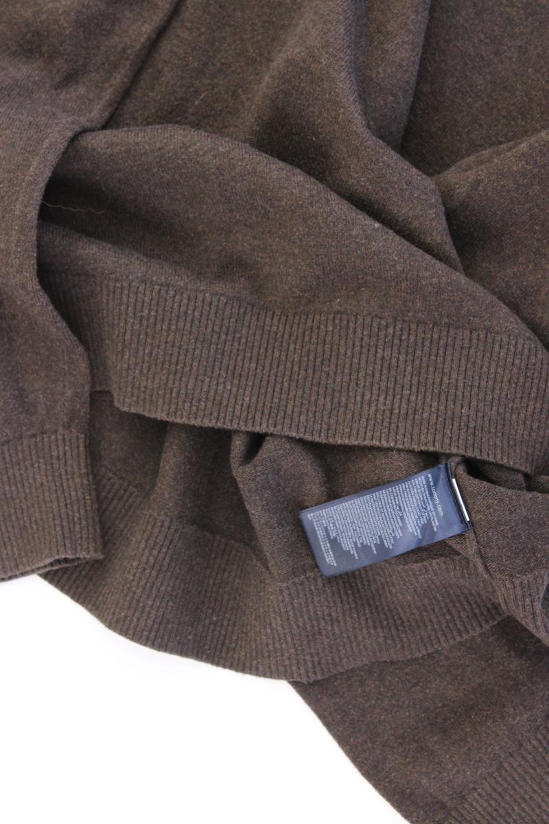 Tommy Hilfiger Feinstrickpullover für Herren Gr. XXL braun aus Baumwolle