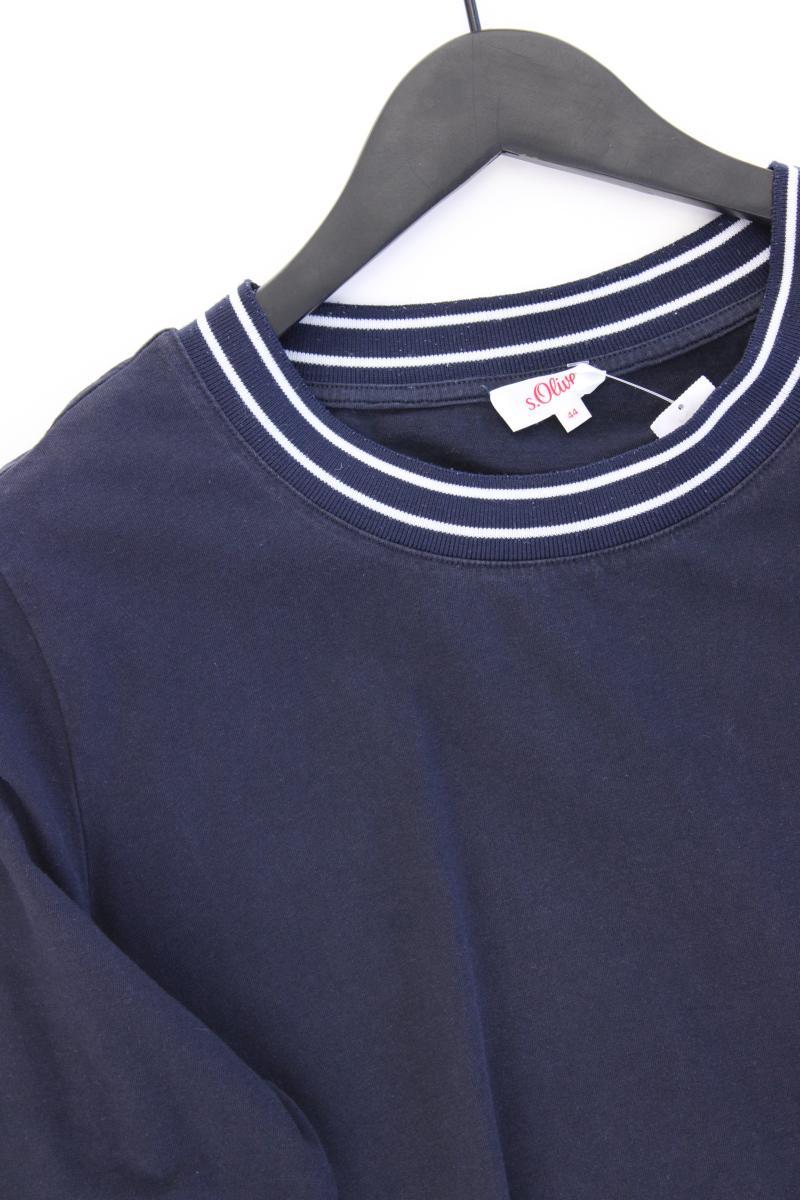 s.Oliver T-Shirt Gr. 44 Kurzarm blau aus Baumwolle