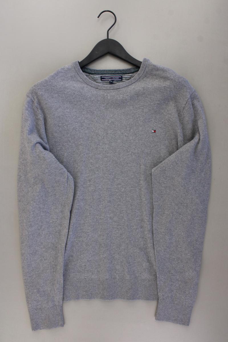 Tommy Hilfiger Feinstrickpullover für Herren Gr. XXL grau aus Baumwolle