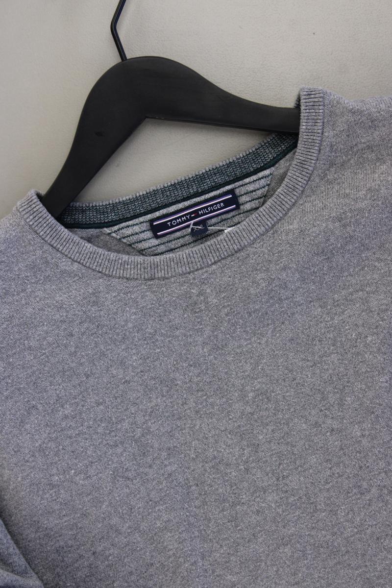 Tommy Hilfiger Feinstrickpullover für Herren Gr. XXL grau aus Baumwolle