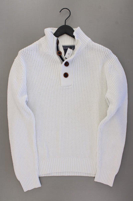 Tommy Hilfiger Grobstrickpullover für Herren Gr. XL creme aus Baumwolle