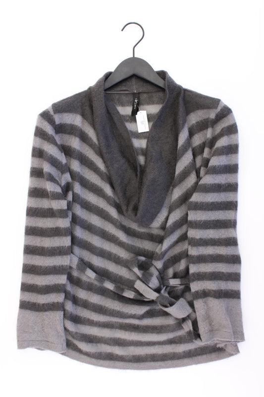 Marc Cain Langarmpullover Gr. 40 gestreift grau aus Mohair