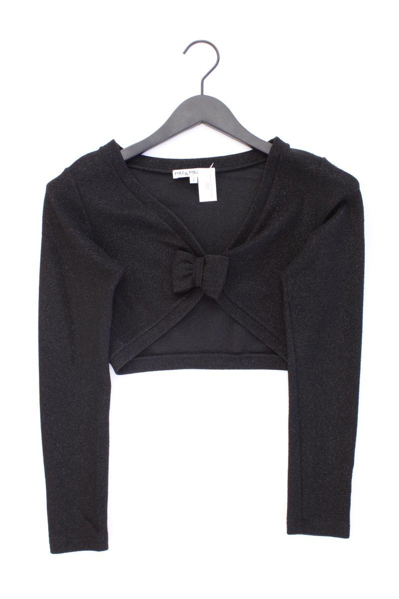 PiuPiu Glitzer Bolero Gr. 36 Langarm mit Glitzer schwarz aus Rayon