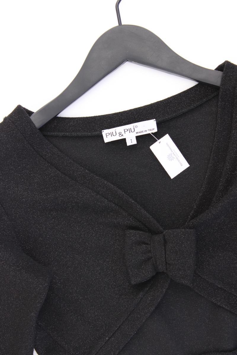 PiuPiu Glitzer Bolero Gr. 36 Langarm mit Glitzer schwarz aus Rayon