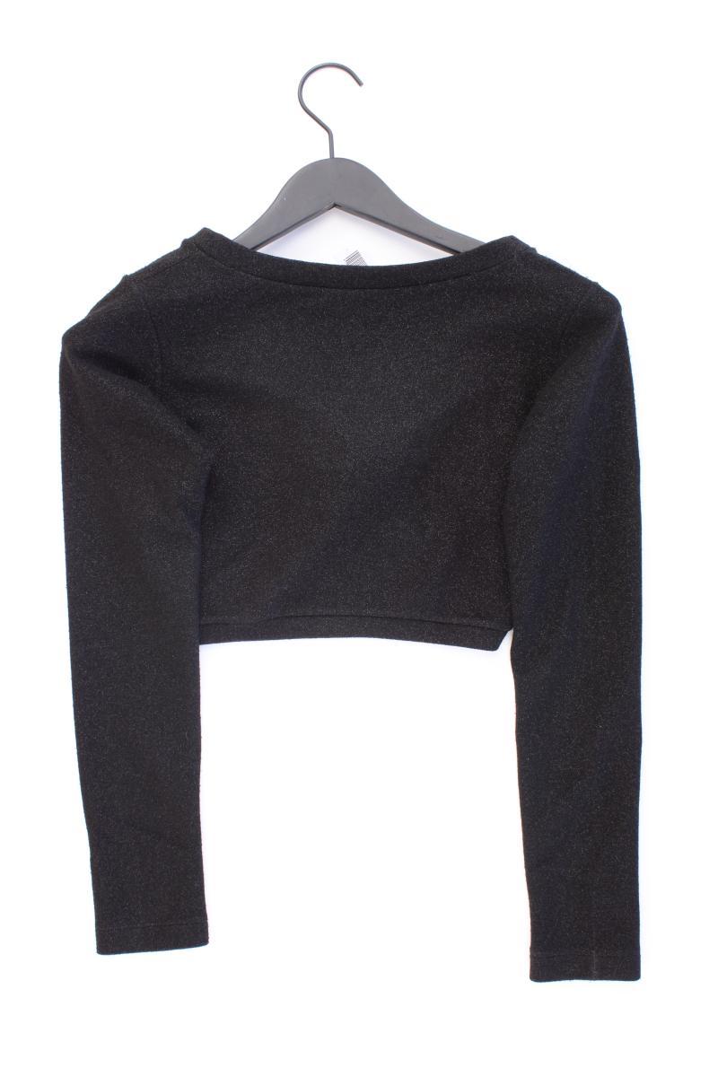 PiuPiu Glitzer Bolero Gr. 36 Langarm mit Glitzer schwarz aus Rayon