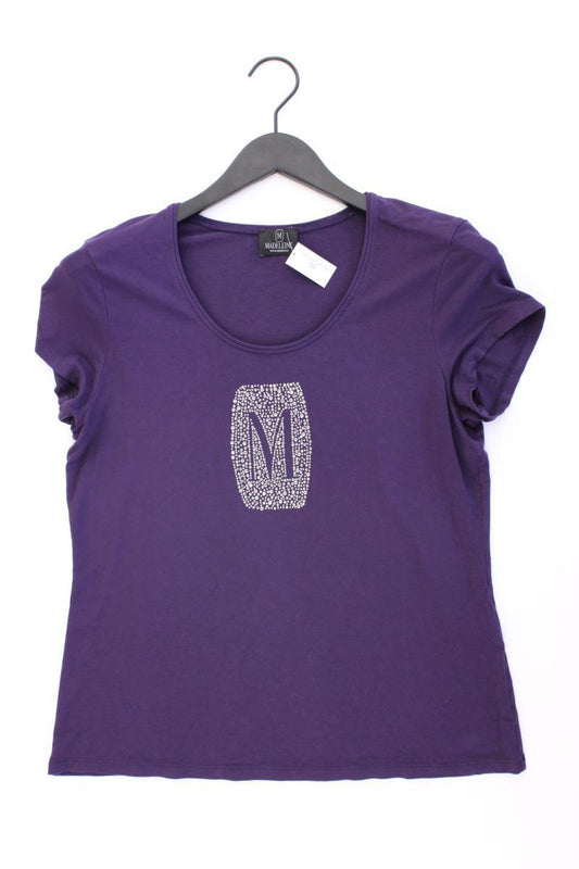 Madeleine T-Shirt Gr. 42 Kurzarm mit Nieten lila aus Viskose