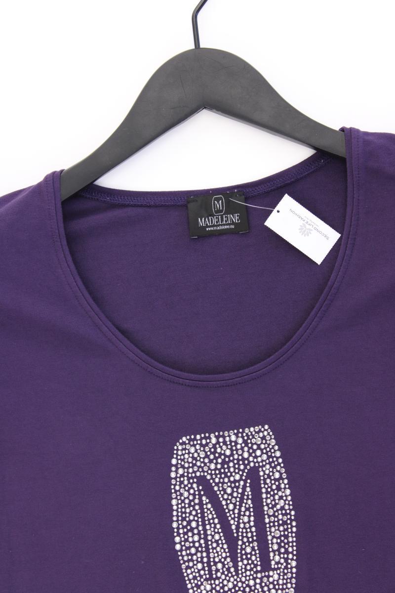 Madeleine T-Shirt Gr. 42 Kurzarm mit Nieten lila aus Viskose
