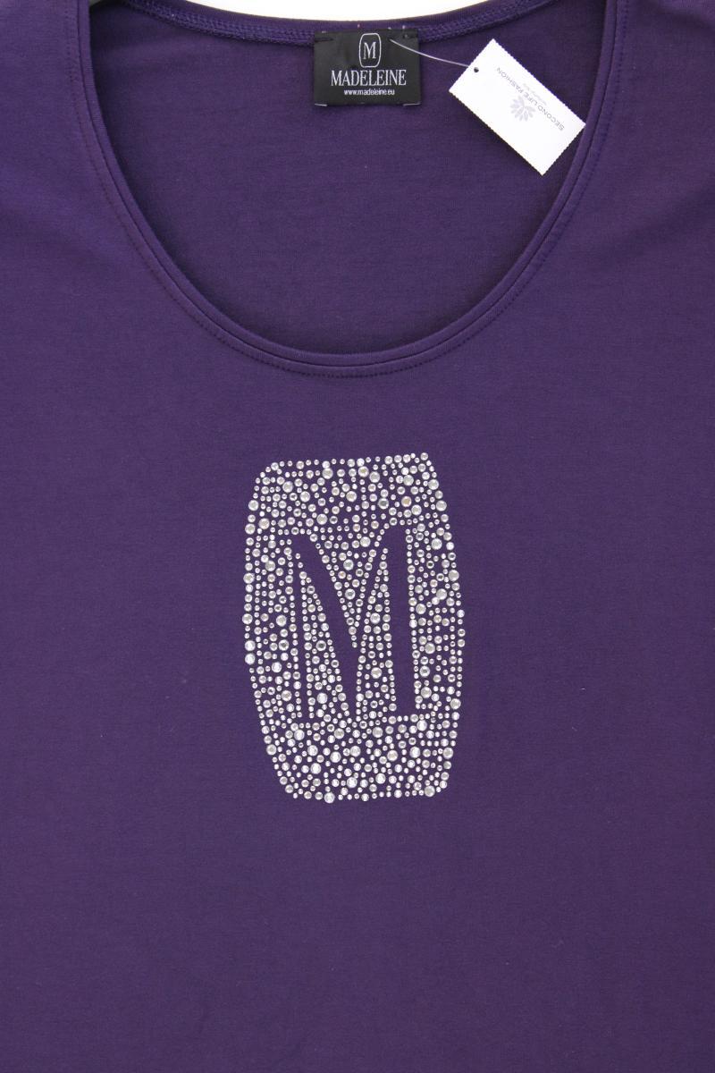 Madeleine T-Shirt Gr. 42 Kurzarm mit Nieten lila aus Viskose
