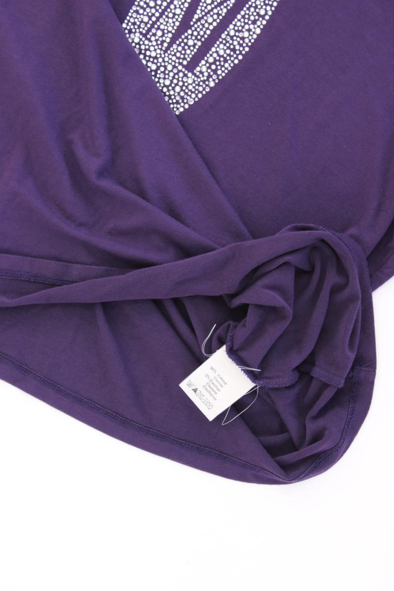 Madeleine T-Shirt Gr. 42 Kurzarm mit Nieten lila aus Viskose
