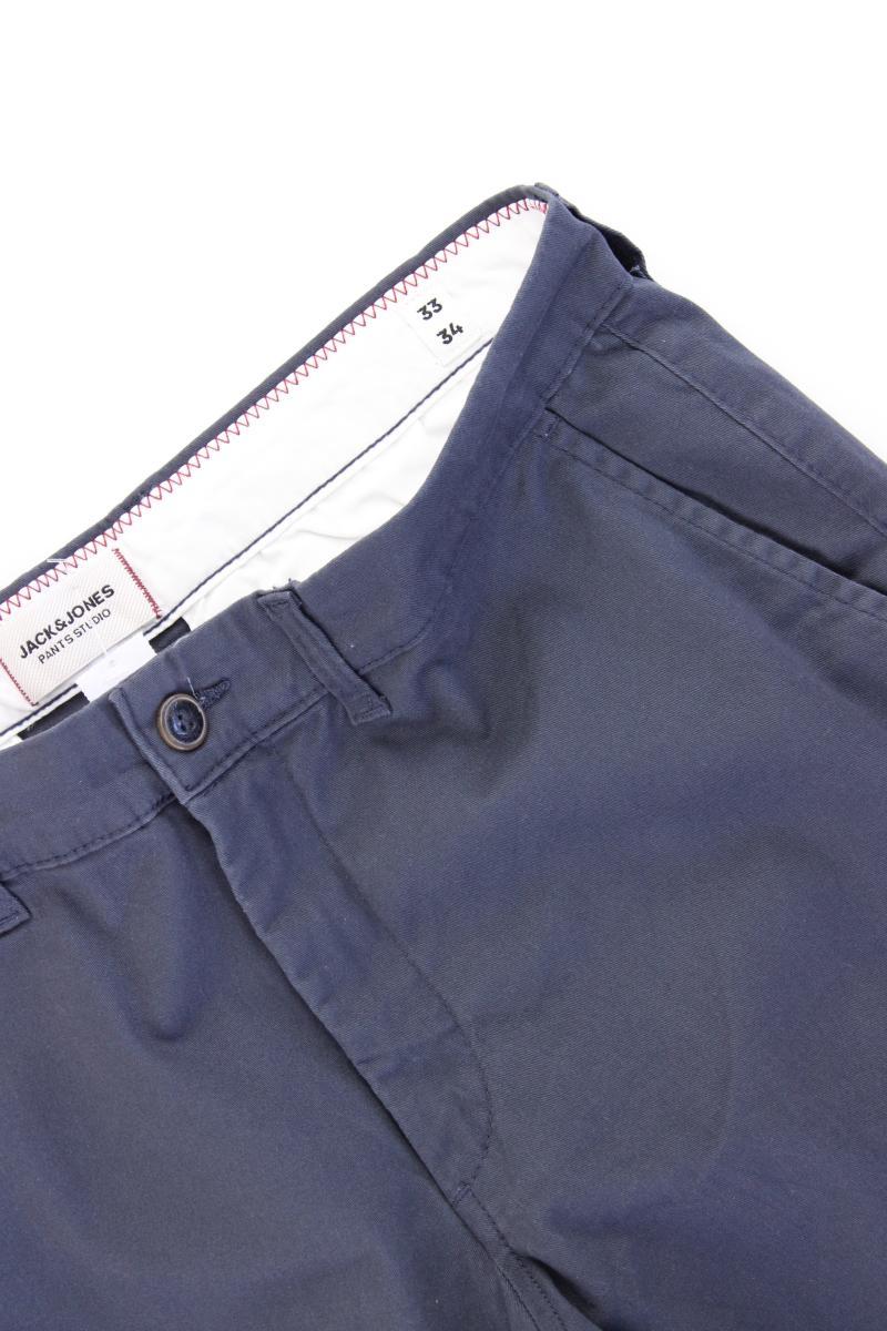 Jack & Jones Chinohose für Herren Gr. W33/L34 blau aus Baumwolle