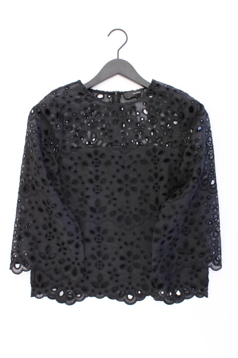 Hallhuber Classic Bluse Gr. 36 3/4 Ärmel schwarz aus Baumwolle