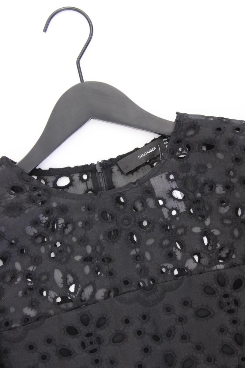 Hallhuber Classic Bluse Gr. 36 3/4 Ärmel schwarz aus Baumwolle