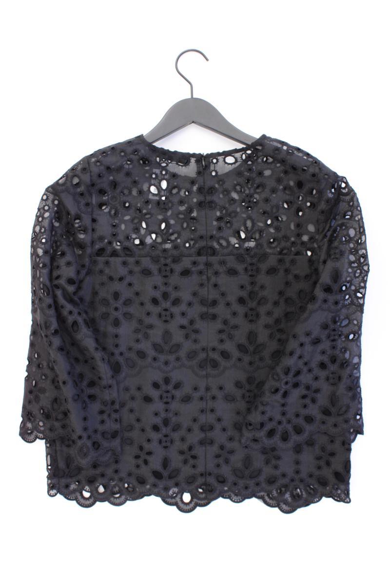 Hallhuber Classic Bluse Gr. 36 3/4 Ärmel schwarz aus Baumwolle