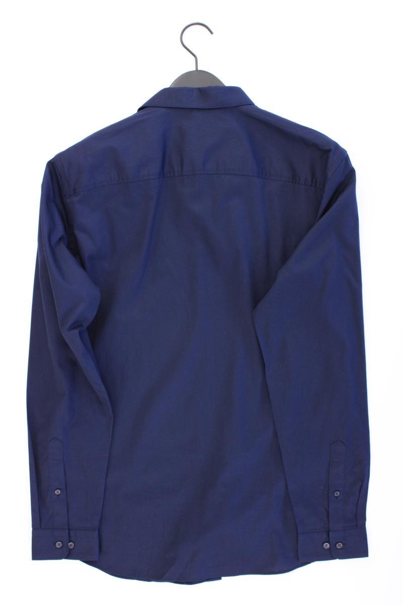 Jack & Jones Langarmhemd für Herren Gr. L blau aus Baumwolle