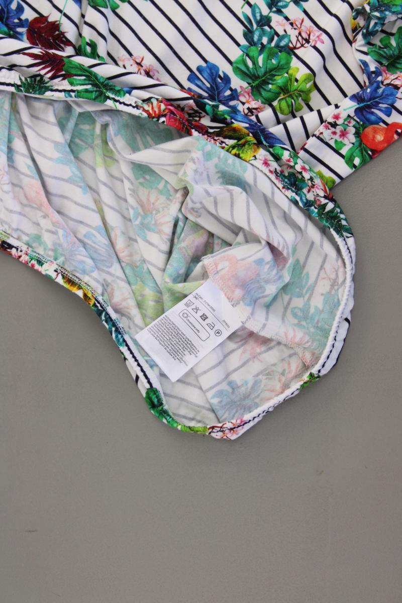 Street One Shirt mit V-Ausschnitt Gr. 44 mit Blumenmuster Kurzarm mehrfarbig