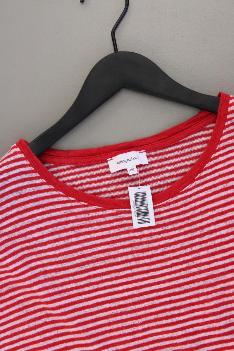Darling Harbour Leinenshirt Gr. XXL gestreift Kurzarm rot