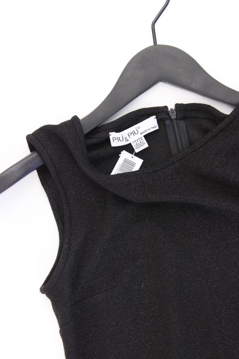 PiuPiu Midikleid Gr. 34 neuwertig Ärmellos mit Glitzer schwarz aus Rayon