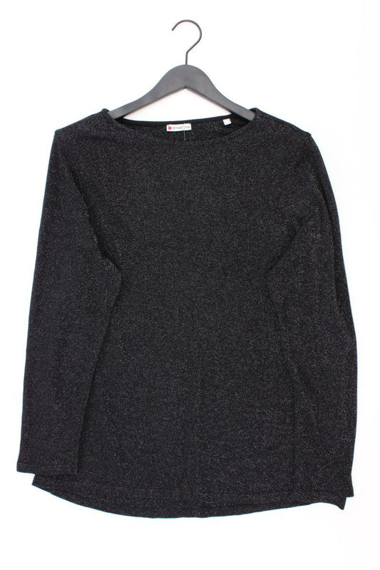 Street One Shirt mit Glitzer Gr. 46 Langarm silber