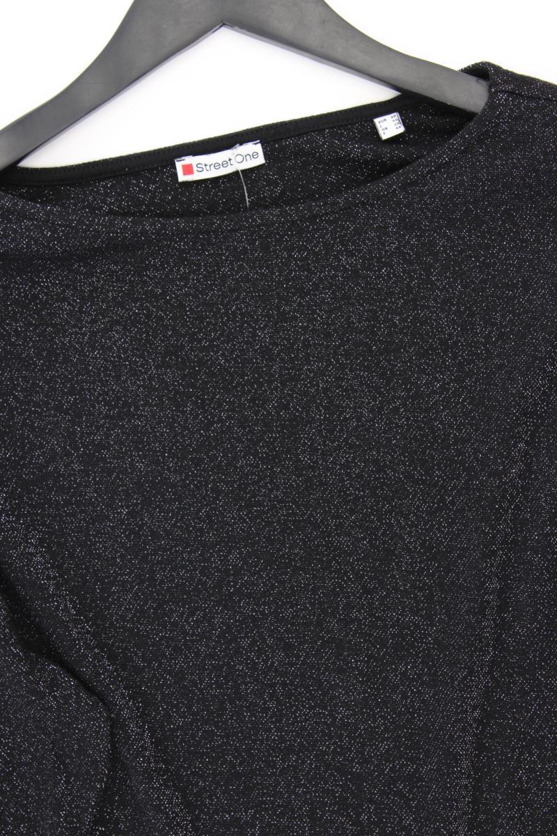 Street One Shirt mit Glitzer Gr. 46 Langarm silber