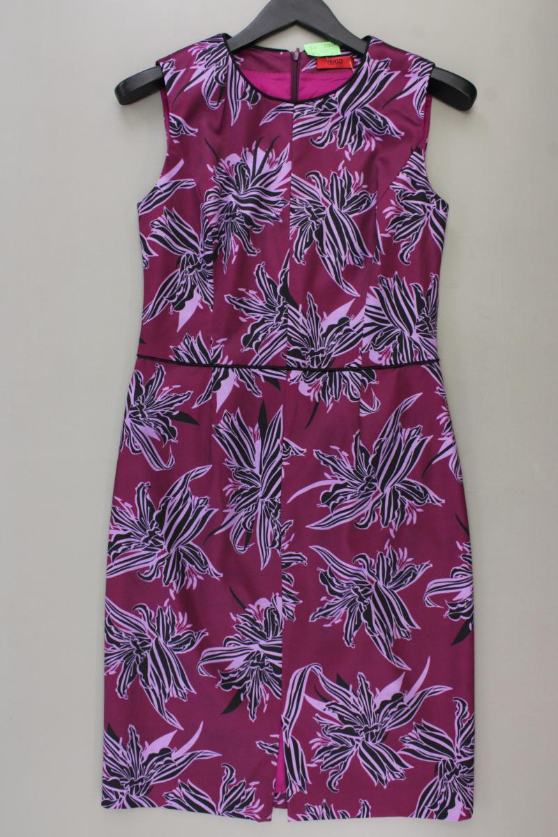 Hugo Boss Bleistiftkleid Gr. 36 mit Blumenmuster Ärmellos lila