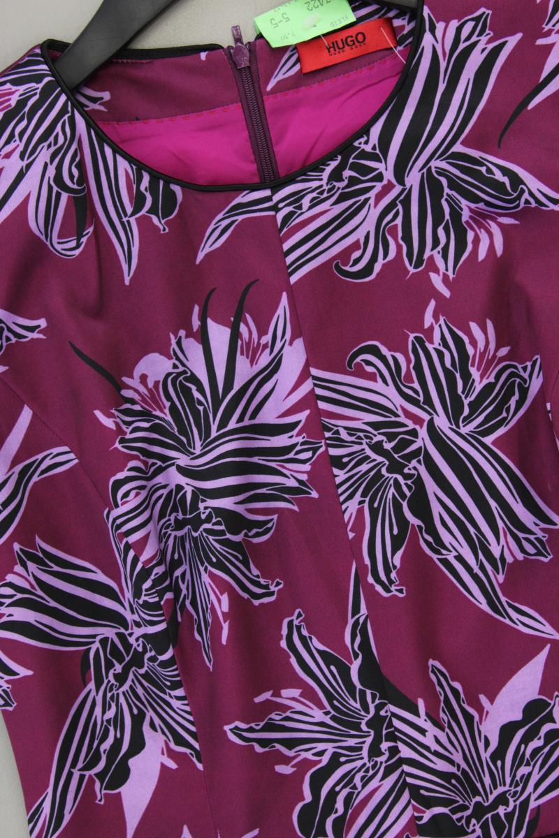 Hugo Boss Bleistiftkleid Gr. 36 mit Blumenmuster Ärmellos lila