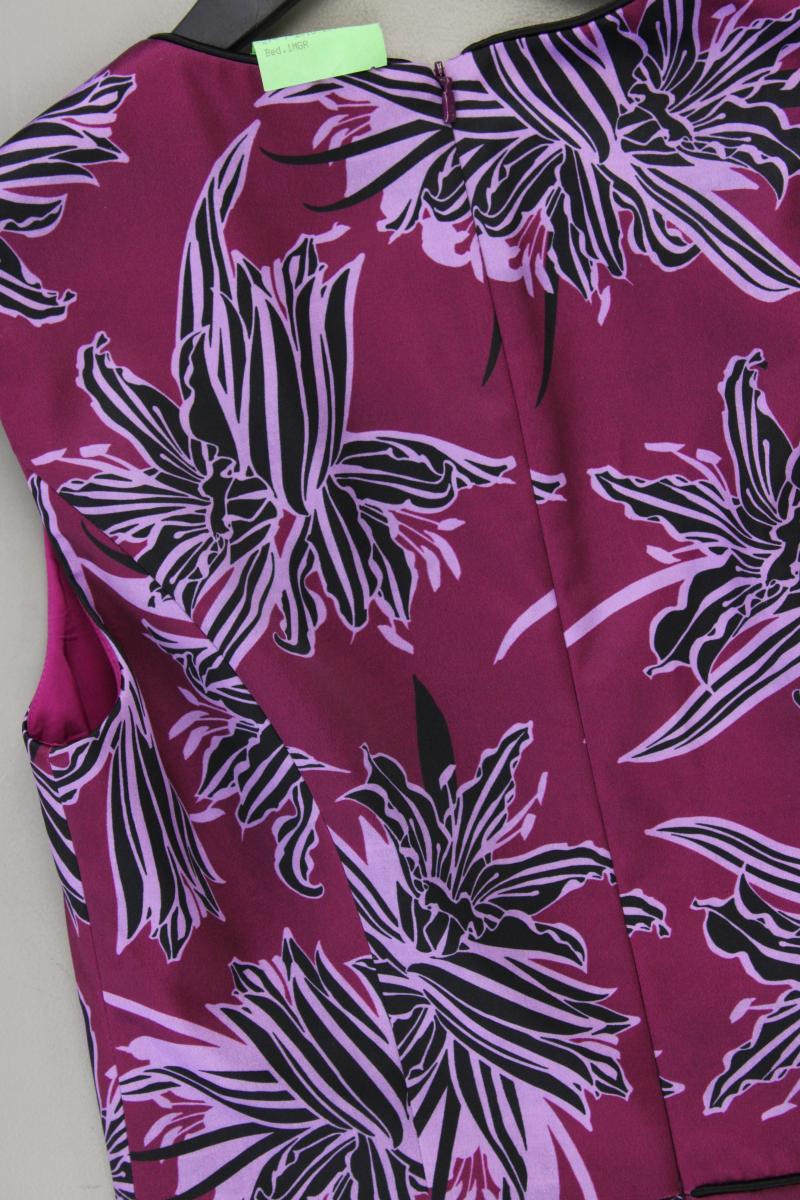 Hugo Boss Bleistiftkleid Gr. 36 mit Blumenmuster Ärmellos lila