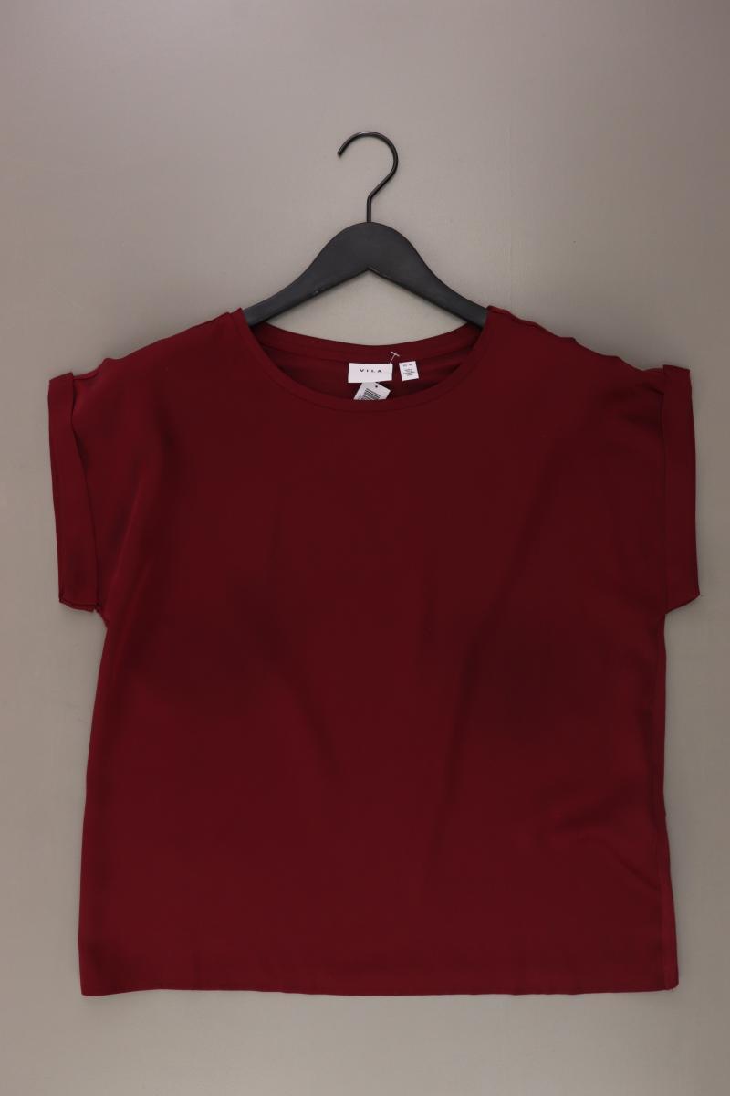 Vila Kurzarmbluse Gr. 40 rot aus Polyester