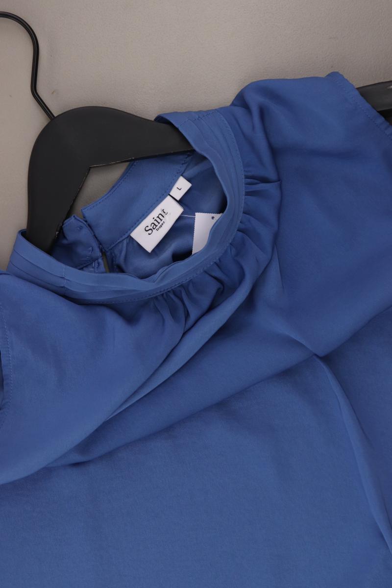 Saint Tropez Ärmellose Bluse Gr. L blau