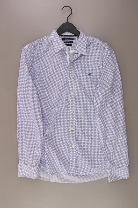Marc O'Polo Langarmhemd für Herren Gr. Hemdgröße 41/42 blau aus Baumwolle