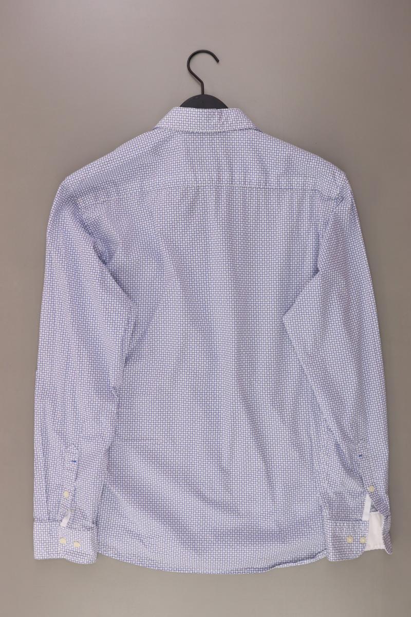 Marc O'Polo Langarmhemd für Herren Gr. Hemdgröße 41/42 blau aus Baumwolle