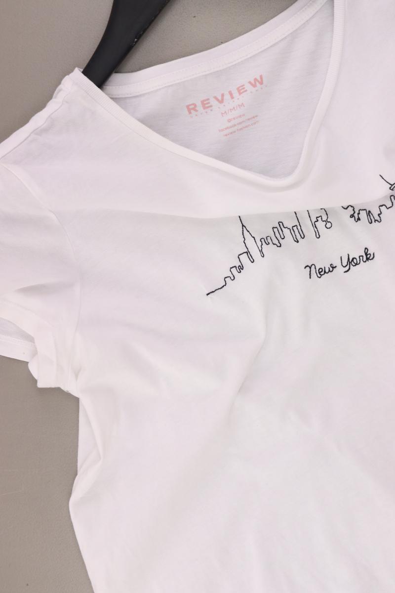 Review T-Shirt Gr. M Kurzarm weiß