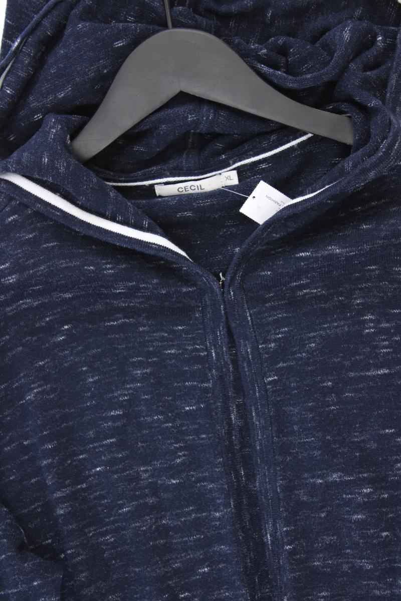 Cecil Sweatjacke Gr. XL Langarm blau