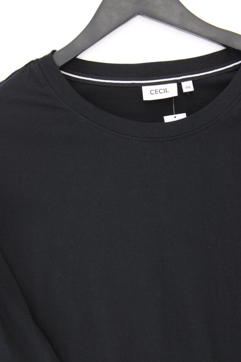 Cecil Classic Shirt Gr. XXL 3/4 Ärmel schwarz
