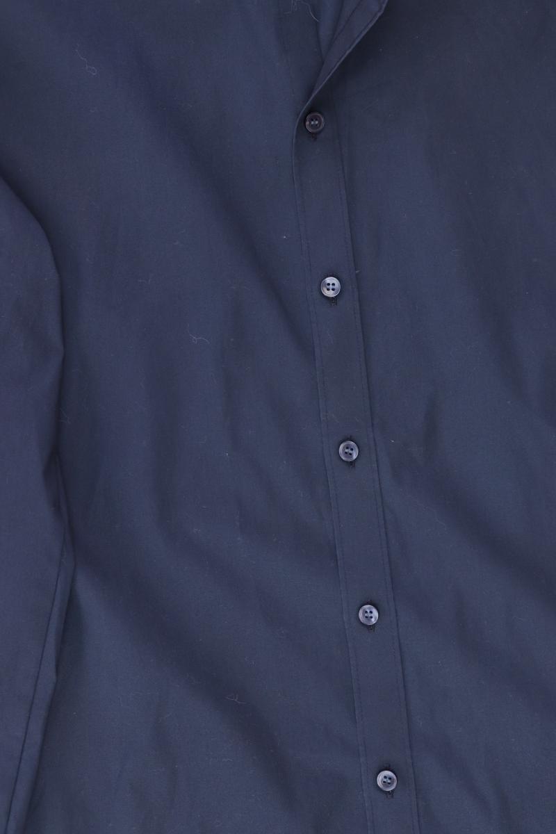 Olymp Langarmhemd für Herren Gr. Hemdgröße 43 blau aus Baumwolle