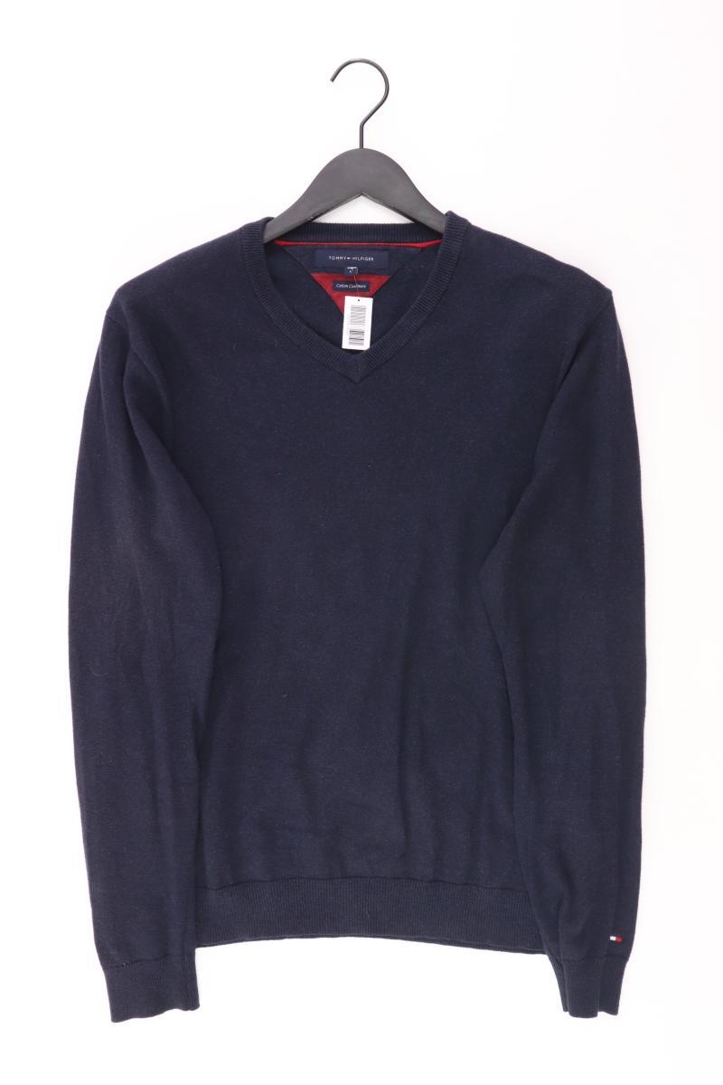 Tommy Hilfiger Langarmpullover Gr. L blau aus Baumwolle