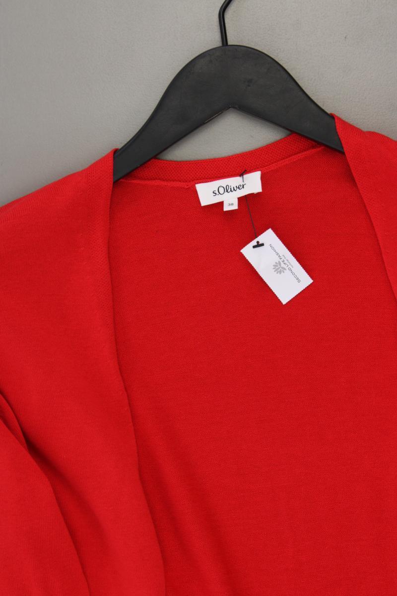 s.Oliver Strickjacke Gr. 38 neuwertig Langarm rot aus Baumwolle