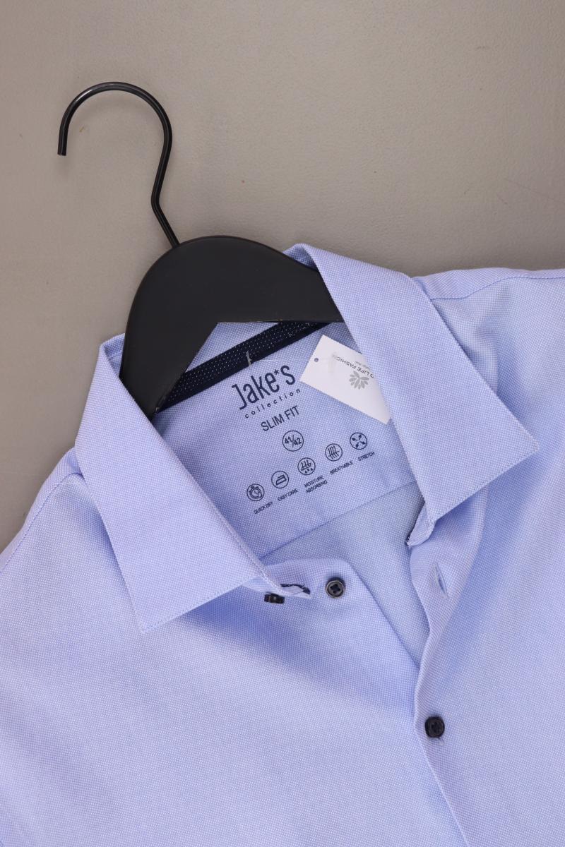 Jake*s Kurzarmhemd für Herren Gr. Hemdgröße 41/42 blau